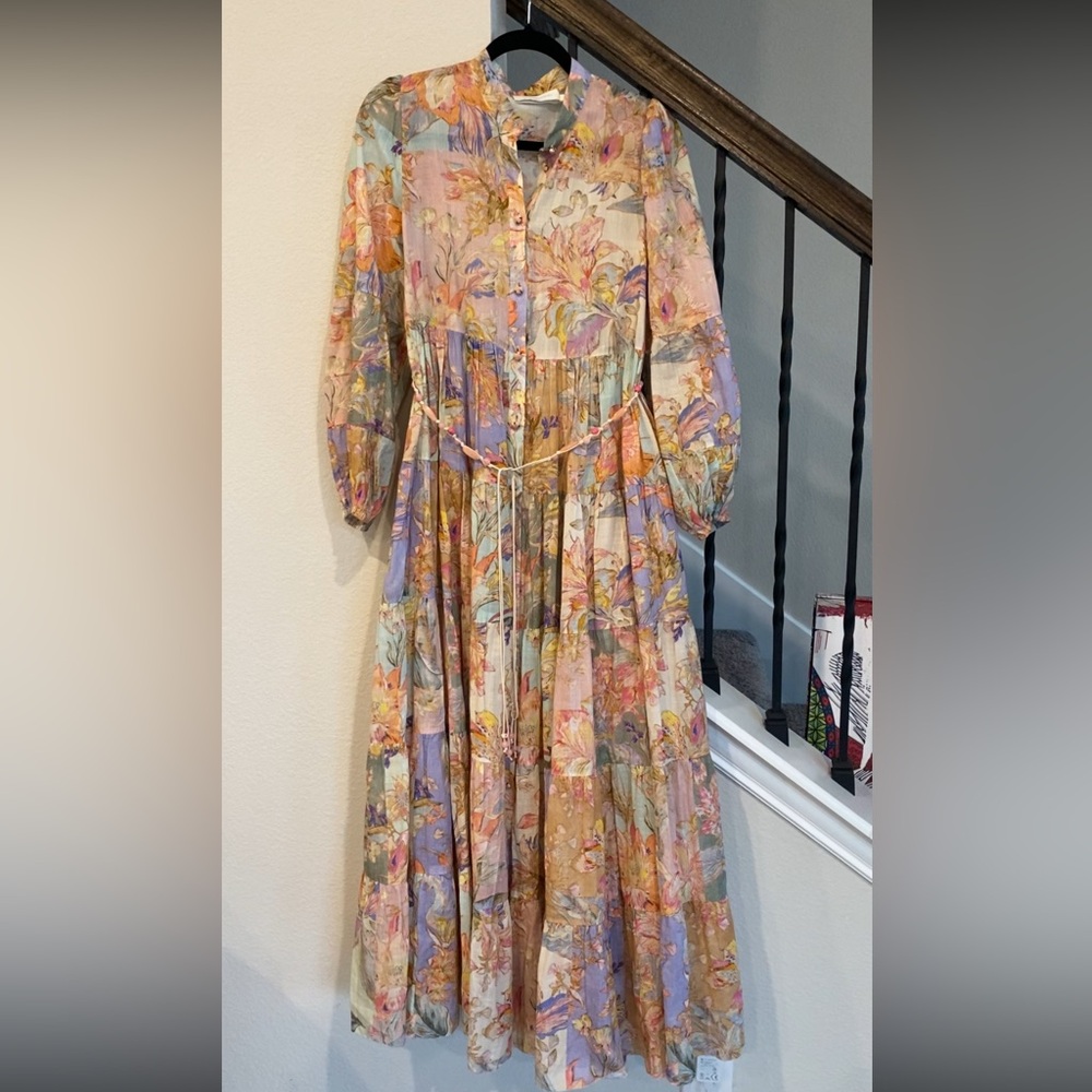Zimmermann Cira Tiered Shirt Dress Size 3